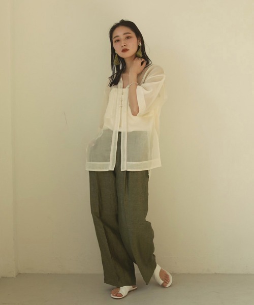 TODAYFUL(トゥデイフル)の「ラフィアフリンジイヤリング(イヤリング・レディース・レッド/ベージュ系その他/グリーン系その他・FREE)」の8枚目の写真