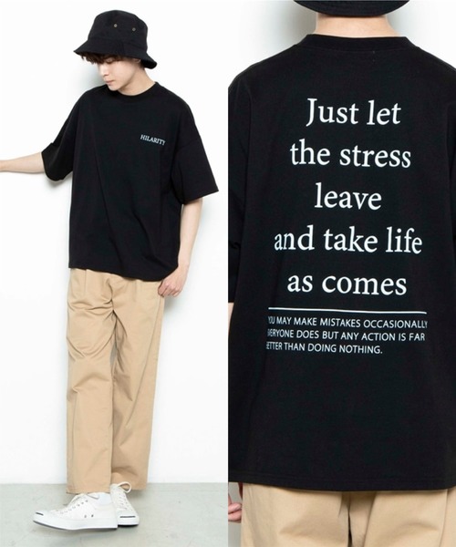 WEGO(ウィゴー)の「WEGO/レトロロゴビッグシルエット半袖Tシャツ(Tシャツ/カットソー・メンズ・ホワイト/ブラック/ホワイト系その他/ブラック系その他・MEDIUM/LARGE)」の3枚目の写真