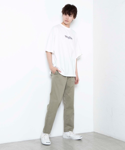 WEGO(ウィゴー)の「WEGO/レトロロゴビッグシルエット半袖Tシャツ(Tシャツ/カットソー・メンズ・ホワイト/ブラック/ホワイト系その他/ブラック系その他・MEDIUM/LARGE)」の5枚目の写真