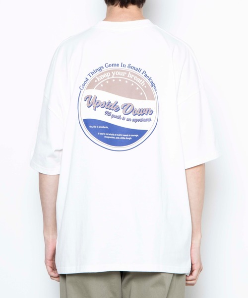 WEGO(ウィゴー)の「WEGO/レトロロゴビッグシルエット半袖Tシャツ(Tシャツ/カットソー・メンズ・ホワイト/ブラック/ホワイト系その他/ブラック系その他・MEDIUM/LARGE)」の9枚目の写真