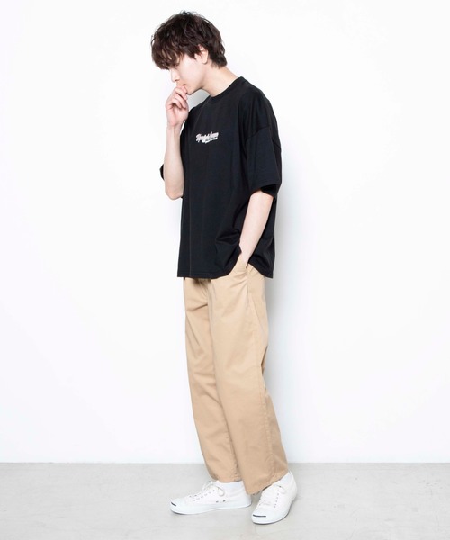 WEGO(ウィゴー)の「WEGO/レトロロゴビッグシルエット半袖Tシャツ(Tシャツ/カットソー・メンズ・ホワイト/ブラック/ホワイト系その他/ブラック系その他・MEDIUM/LARGE)」の12枚目の写真