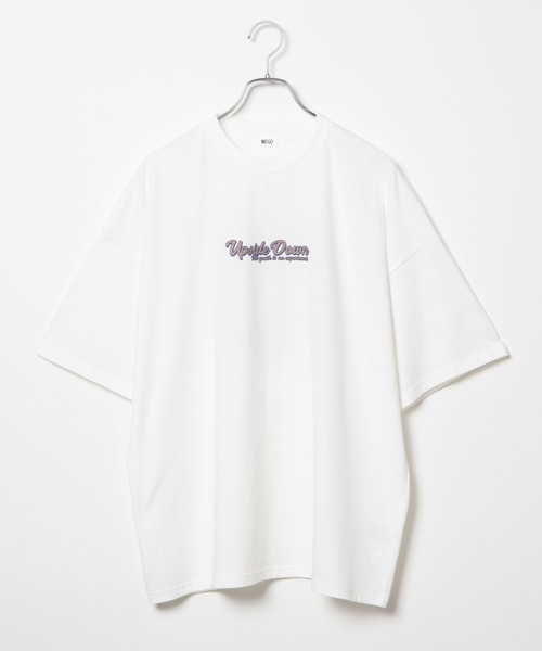 WEGO(ウィゴー)の「WEGO/レトロロゴビッグシルエット半袖Tシャツ(Tシャツ/カットソー・メンズ・ホワイト/ブラック/ホワイト系その他/ブラック系その他・MEDIUM/LARGE)」の21枚目の写真