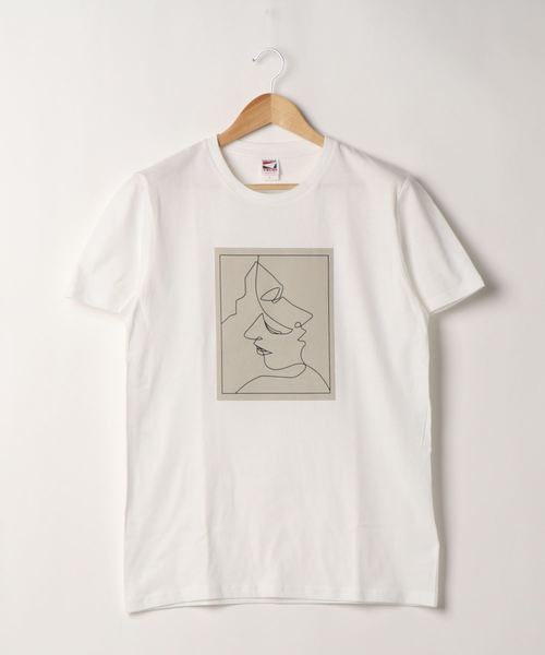 SpRay(スプレイ)の「FACEプリント Tシャツ(Tシャツ/カットソー・レディース・アイボリー/ホワイト/ブラック・LARGE)」の15枚目の写真