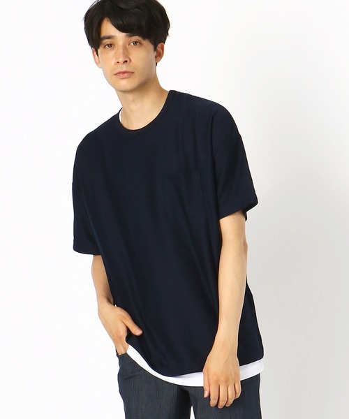 COMME CA ISM(コムサイズム)の「【セットアイテム】Tシャツ × タンクトップ(Tシャツ/カットソー・メンズ・ネイビー/ブラウン/カーキ・MEDIUM/LARGE/X-LARGE)」の3枚目の写真