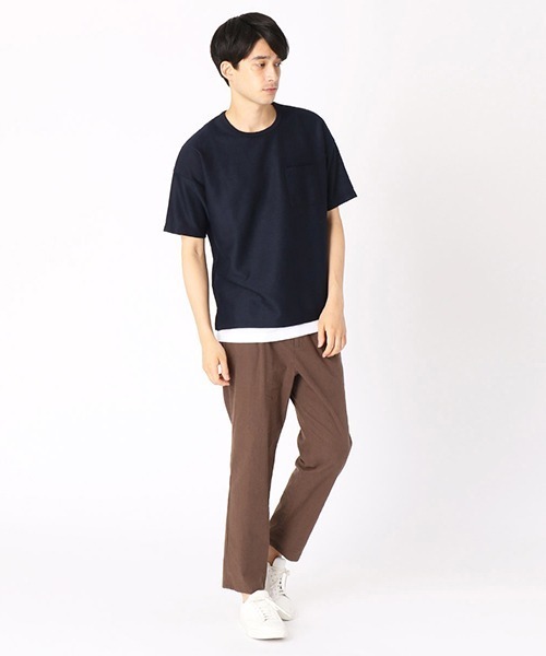 COMME CA ISM(コムサイズム)の「【セットアイテム】Tシャツ × タンクトップ(Tシャツ/カットソー・メンズ・ネイビー/ブラウン/カーキ・MEDIUM/LARGE/X-LARGE)」の8枚目の写真