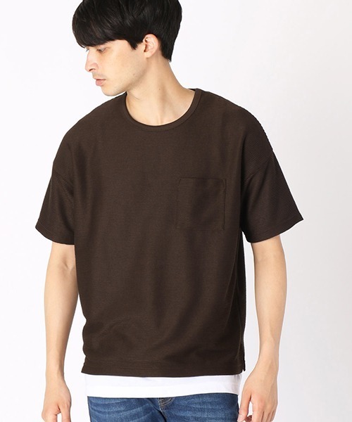 COMME CA ISM(コムサイズム)の「【セットアイテム】Tシャツ × タンクトップ(Tシャツ/カットソー・メンズ・ネイビー/ブラウン/カーキ・MEDIUM/LARGE/X-LARGE)」の10枚目の写真