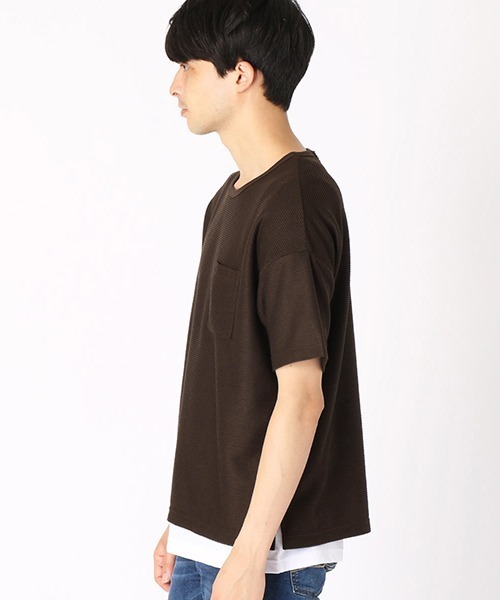 COMME CA ISM(コムサイズム)の「【セットアイテム】Tシャツ × タンクトップ(Tシャツ/カットソー・メンズ・ネイビー/ブラウン/カーキ・MEDIUM/LARGE/X-LARGE)」の11枚目の写真