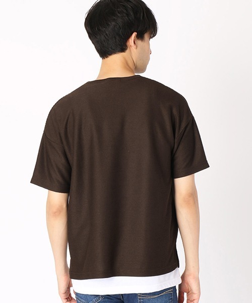COMME CA ISM(コムサイズム)の「【セットアイテム】Tシャツ × タンクトップ(Tシャツ/カットソー・メンズ・ネイビー/ブラウン/カーキ・MEDIUM/LARGE/X-LARGE)」の12枚目の写真
