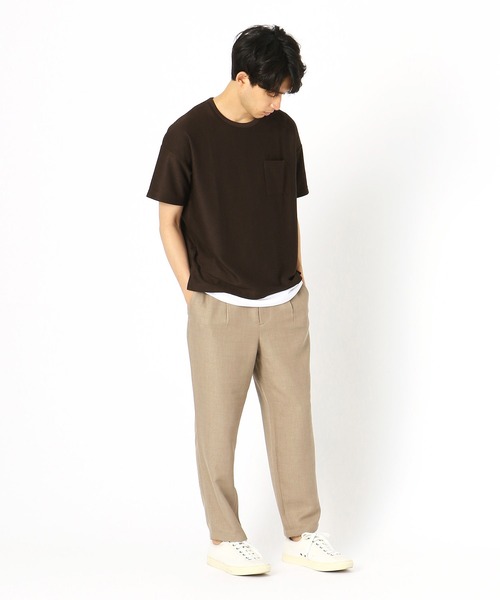 COMME CA ISM(コムサイズム)の「【セットアイテム】Tシャツ × タンクトップ(Tシャツ/カットソー・メンズ・ネイビー/ブラウン/カーキ・MEDIUM/LARGE/X-LARGE)」の4枚目の写真