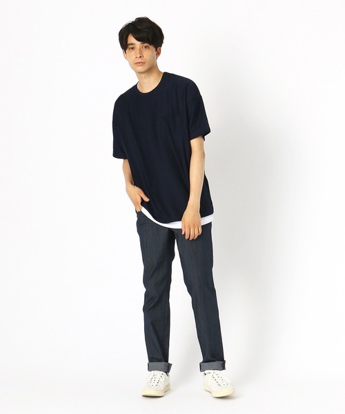 COMME CA ISM(コムサイズム)の「【セットアイテム】Tシャツ × タンクトップ(Tシャツ/カットソー・メンズ・ネイビー/ブラウン/カーキ・MEDIUM/LARGE/X-LARGE)」の5枚目の写真