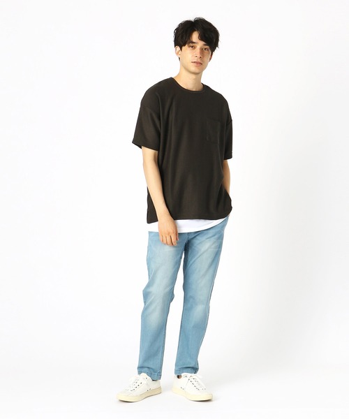 COMME CA ISM(コムサイズム)の「【セットアイテム】Tシャツ × タンクトップ(Tシャツ/カットソー・メンズ・ネイビー/ブラウン/カーキ・MEDIUM/LARGE/X-LARGE)」の6枚目の写真