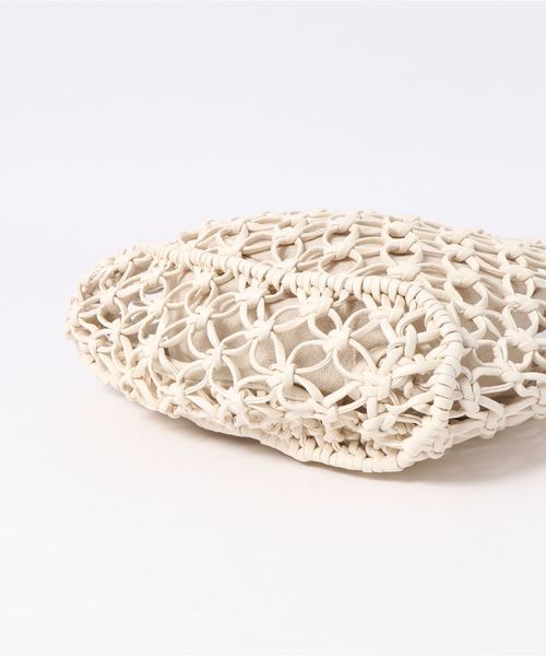 flower（フラワー）の「フラワーメッシュバッグ（トートバッグ・レディース・ホワイト/ブルー・FREE）」の4枚目の写真