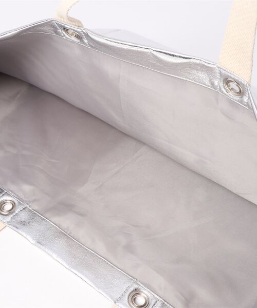 DouDou（ドゥドゥ）の「メタルトートBAG（トートバッグ・レディース・シルバー/ブロンズ/オフホワイト/ピンク・FREE）」の5枚目の写真