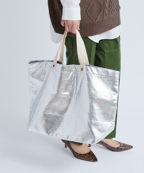 DouDou（ドゥドゥ）の「メタルトートBAG（トートバッグ・レディース・シルバー/ブロンズ/オフホワイト/ピンク・FREE）」の17枚目の写真