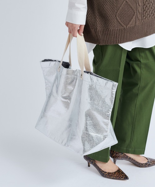 DouDou（ドゥドゥ）の「メタルトートBAG（トートバッグ・レディース・シルバー/ブロンズ/オフホワイト/ピンク・FREE）」の18枚目の写真