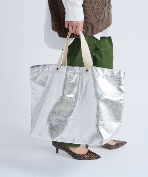 DouDou（ドゥドゥ）の「メタルトートBAG（トートバッグ・レディース・シルバー/ブロンズ/オフホワイト/ピンク・FREE）」の20枚目の写真