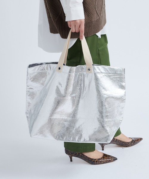 DouDou（ドゥドゥ）の「メタルトートBAG（トートバッグ・レディース・シルバー/ブロンズ/オフホワイト/ピンク・FREE）」の21枚目の写真