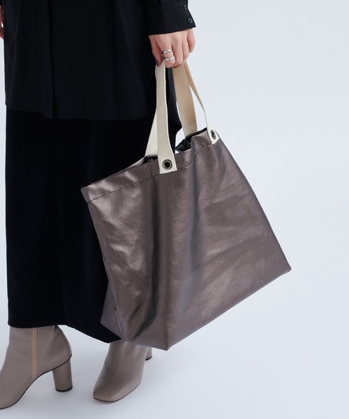 DouDou（ドゥドゥ）の「メタルトートBAG（トートバッグ・レディース・シルバー/ブロンズ/オフホワイト/ピンク・FREE）」の22枚目の写真