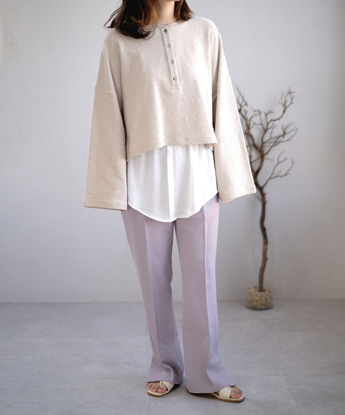 セール シアーシフォンレイヤードインナー シャツ ブラウス Andj アンドジェイ のファッション通販 Zozotown