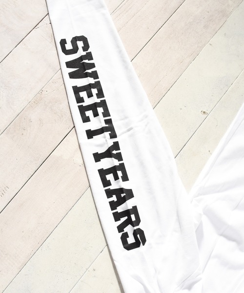 SY32 by SWEET YEARS（エスワイサーティトゥバイスィートイヤーズ）の「/SY32 by SWEET YEARS/ARM LOGO L/S TEE（Tシャツ/カットソー・レディース・ブラック×ブラック/ブラック×ホワイト/ホワイト・X-LARGE/XX-LARGE/LARGE/SMALL/MEDIUM）」の14枚目の写真