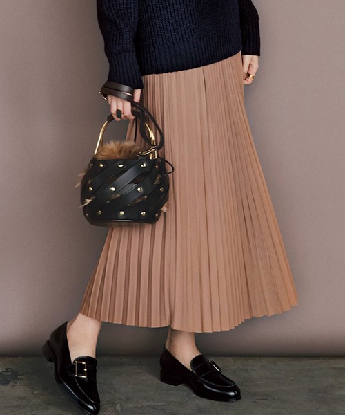 リバーシブル ｉｅｄｉｔ １枚２役で楽しめる きれい色リバーシブルプリーツスカート ベージュ ミントグリーン スカート Iedit イディット のファッション通販 Zozotown