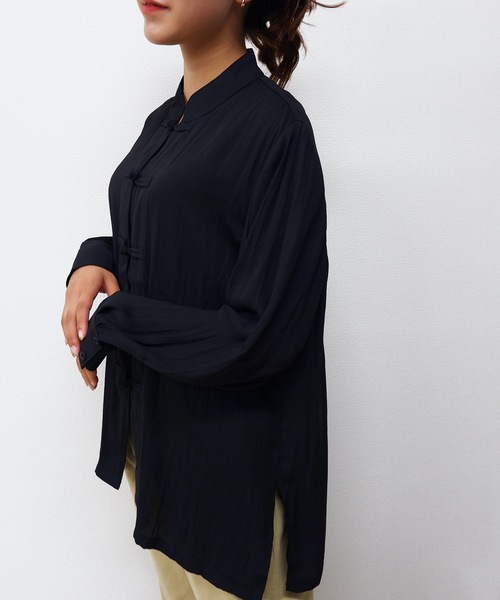 sakishimatokyo（サキシマトーキョー）の「【ZOZO限定】サキシマamp「チャイナデザインブラウス」（シャツ/ブラウス・レディース・ホワイト/ブラック/ダークグリーン/ベージュ・FREE）」の3枚目の写真