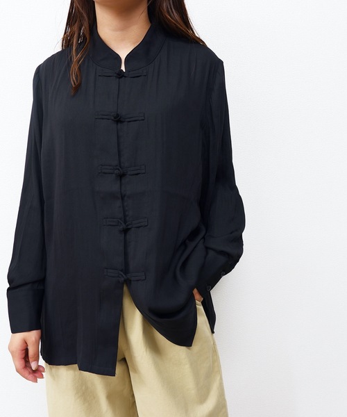 sakishimatokyo（サキシマトーキョー）の「【ZOZO限定】サキシマamp「チャイナデザインブラウス」（シャツ/ブラウス・レディース・ホワイト/ブラック/ダークグリーン/ベージュ・FREE）」の10枚目の写真