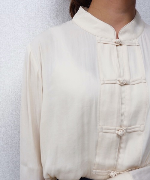 sakishimatokyo（サキシマトーキョー）の「【ZOZO限定】サキシマamp「チャイナデザインブラウス」（シャツ/ブラウス・レディース・ホワイト/ブラック/ダークグリーン/ベージュ・FREE）」の6枚目の写真