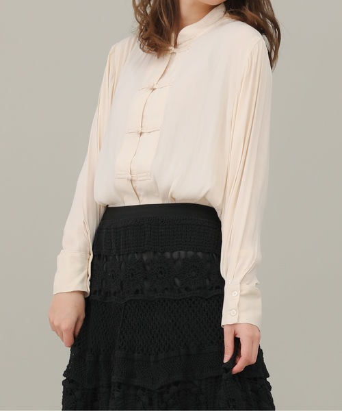 sakishimatokyo（サキシマトーキョー）の「【ZOZO限定】サキシマamp「チャイナデザインブラウス」（シャツ/ブラウス・レディース・ホワイト/ブラック/ダークグリーン/ベージュ・FREE）」の18枚目の写真