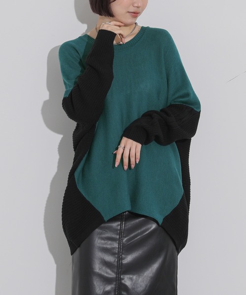 n'OrLABEL(ノアールレーベル)の「ケーブル袖配色ニット(ニット/セーター・レディース・アイボリー/カーキ/スモークピンク/モスグリーン・FREE)」の21枚目の写真