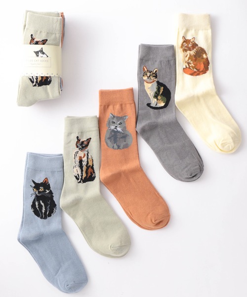 Jubilee（ジュビリー）の「キャット 猫デザイン ソックス5足セット（ソックス/靴下・レディース・その他1/その他2/その他3/その他4/その他5/その他8/その他7/その他6/その他13/その他11/その他12/その他10/その他9・FREE）」の9枚目の写真