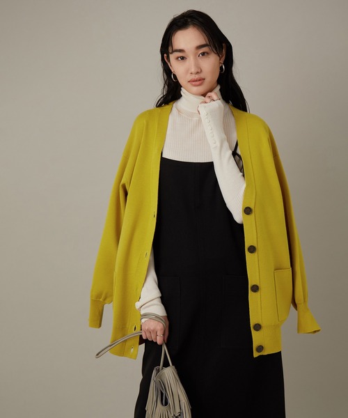 ADAM ET ROPE'（アダムエロペ）の「【一部店舗限定】WIDE総針カーディガン（カーディガン/ボレロ・レディース・ライトグレー/ライトグリーン/キナリ・FREE）」の3枚目の写真