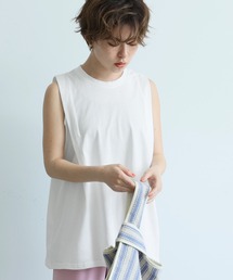 coca（coca） | USAコットン デザインノースリーブカットソー(タンクトップ)