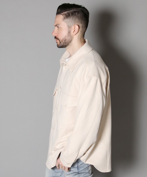 JACKROSE(ジャックローズ)の「JE-フェイクスウェード・CPO-シャツジャケット(ブルゾン・メンズ・ブラック/サックスブルー/ピンク/アイボリー・M/L)」の6枚目の写真