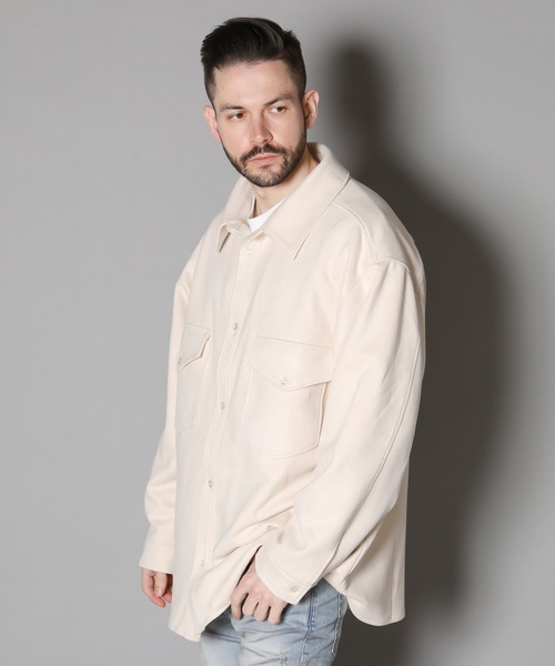 JACKROSE(ジャックローズ)の「JE-フェイクスウェード・CPO-シャツジャケット(ブルゾン・メンズ・ブラック/サックスブルー/ピンク/アイボリー・M/L)」の7枚目の写真