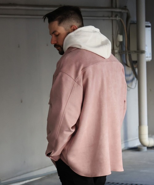 セール】JE-フェイクスウェード・CPO-シャツジャケット（ブルゾン