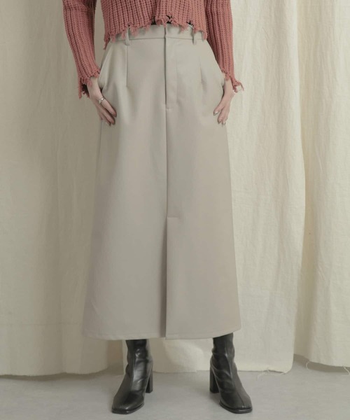 SENSE OF PLACE by URBAN RESEARCH（センスオブプレイスバイアーバンリサーチ）の「【WEB/一部店舗限定】フェイクレザータイトスカート（スカート・レディース・ブラック/ベージュ/グレー/ライトベージュ・ONE）」の4枚目の写真