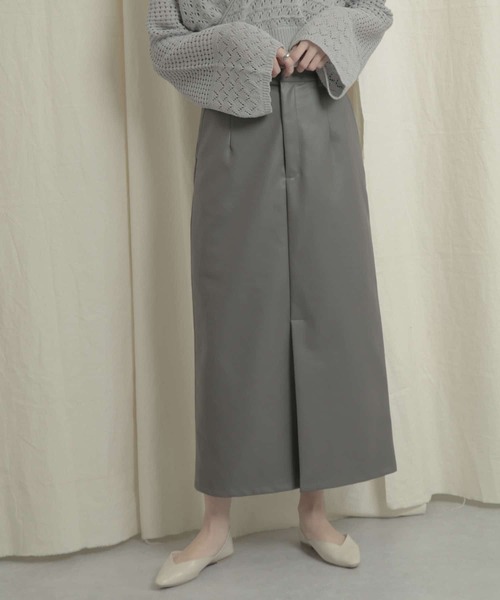 SENSE OF PLACE by URBAN RESEARCH（センスオブプレイスバイアーバンリサーチ）の「【WEB/一部店舗限定】フェイクレザータイトスカート（スカート・レディース・ブラック/ベージュ/グレー/ライトベージュ・ONE）」の5枚目の写真