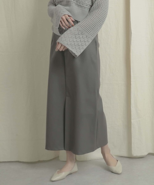 SENSE OF PLACE by URBAN RESEARCH（センスオブプレイスバイアーバンリサーチ）の「【WEB/一部店舗限定】フェイクレザータイトスカート（スカート・レディース・ブラック/ベージュ/グレー/ライトベージュ・ONE）」の6枚目の写真