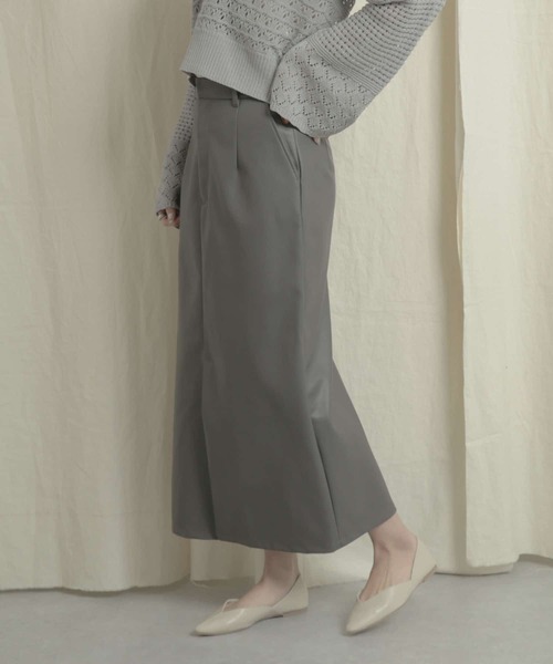 SENSE OF PLACE by URBAN RESEARCH（センスオブプレイスバイアーバンリサーチ）の「【WEB/一部店舗限定】フェイクレザータイトスカート（スカート・レディース・ブラック/ベージュ/グレー/ライトベージュ・ONE）」の8枚目の写真