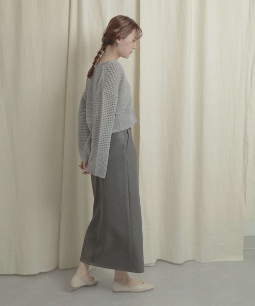 SENSE OF PLACE by URBAN RESEARCH（センスオブプレイスバイアーバンリサーチ）の「【WEB/一部店舗限定】フェイクレザータイトスカート（スカート・レディース・ブラック/ベージュ/グレー/ライトベージュ・ONE）」の11枚目の写真