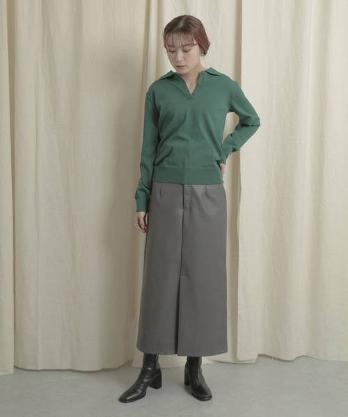 SENSE OF PLACE by URBAN RESEARCH（センスオブプレイスバイアーバンリサーチ）の「【WEB/一部店舗限定】フェイクレザータイトスカート（スカート・レディース・ブラック/ベージュ/グレー/ライトベージュ・ONE）」の13枚目の写真