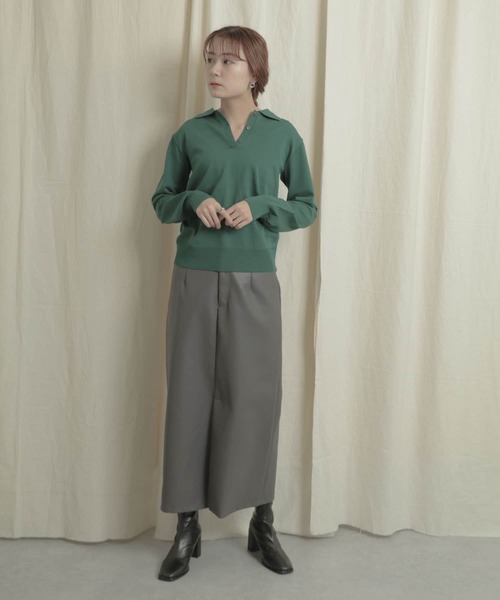 SENSE OF PLACE by URBAN RESEARCH（センスオブプレイスバイアーバンリサーチ）の「【WEB/一部店舗限定】フェイクレザータイトスカート（スカート・レディース・ブラック/ベージュ/グレー/ライトベージュ・ONE）」の14枚目の写真