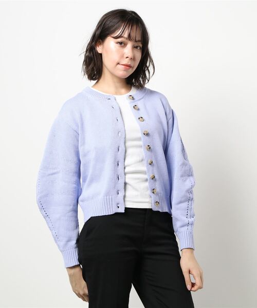 KOBE LETTUCE（コウベレタス）の「コクーンスリーブニットカーディガン（カーディガン/ボレロ・レディース・オフホワイト/ラベンダー/ベージュ/ブラック・FREE）」の13枚目の写真