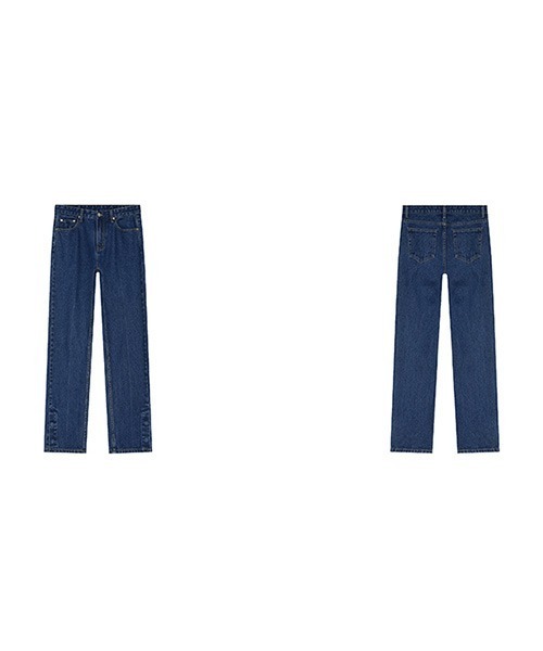 Fano Studios】 Side slit straight denim pants FC21K019