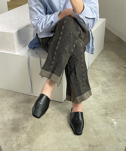 SANSeLF（サンセルフ）の「【SANSeLF】squaretoe rowheel mule sans6（サンダル・レディース・ブラック/グレー・40/38/39/35/36/37）」の22枚目の写真