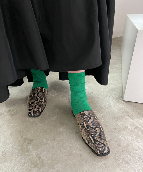 SANSeLF（サンセルフ）の「【SANSeLF】squaretoe rowheel mule sans6（サンダル・レディース・ブラック/グレー・40/38/39/35/36/37）」の17枚目の写真