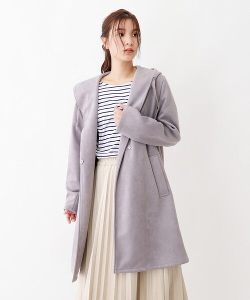 スープ（SOUP）/【大きいサイズあり・13号・15号】細見えするキルトフーデットコート SOUP（スープ）の「◇【WEB限定サイズ有り】細見えキルトコート