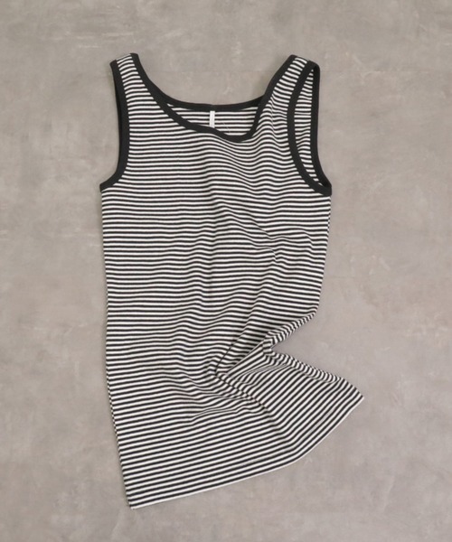 AMERICAN HOLIC（アメリカンホリック）の「テレコタンクトップ1　＊（タンクトップ・レディース・ブルー/ブラック/その他7/ミント/オフホワイト・M/L）」の5枚目の写真