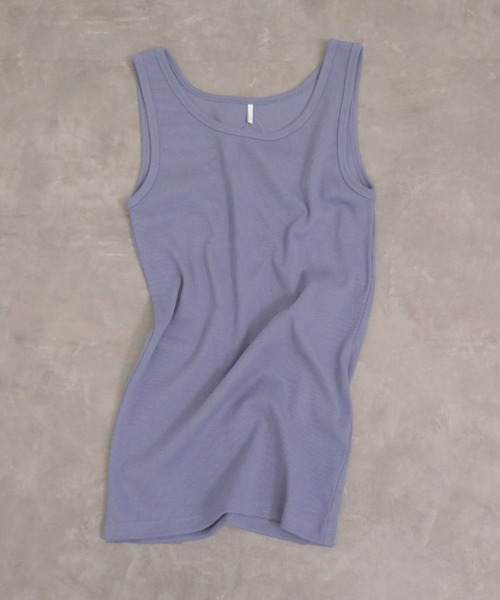 AMERICAN HOLIC（アメリカンホリック）の「テレコタンクトップ1　＊（タンクトップ・レディース・ブルー/ブラック/その他7/ミント/オフホワイト・M/L）」の4枚目の写真